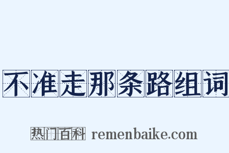 不准走那条路组词是什么意思的图片